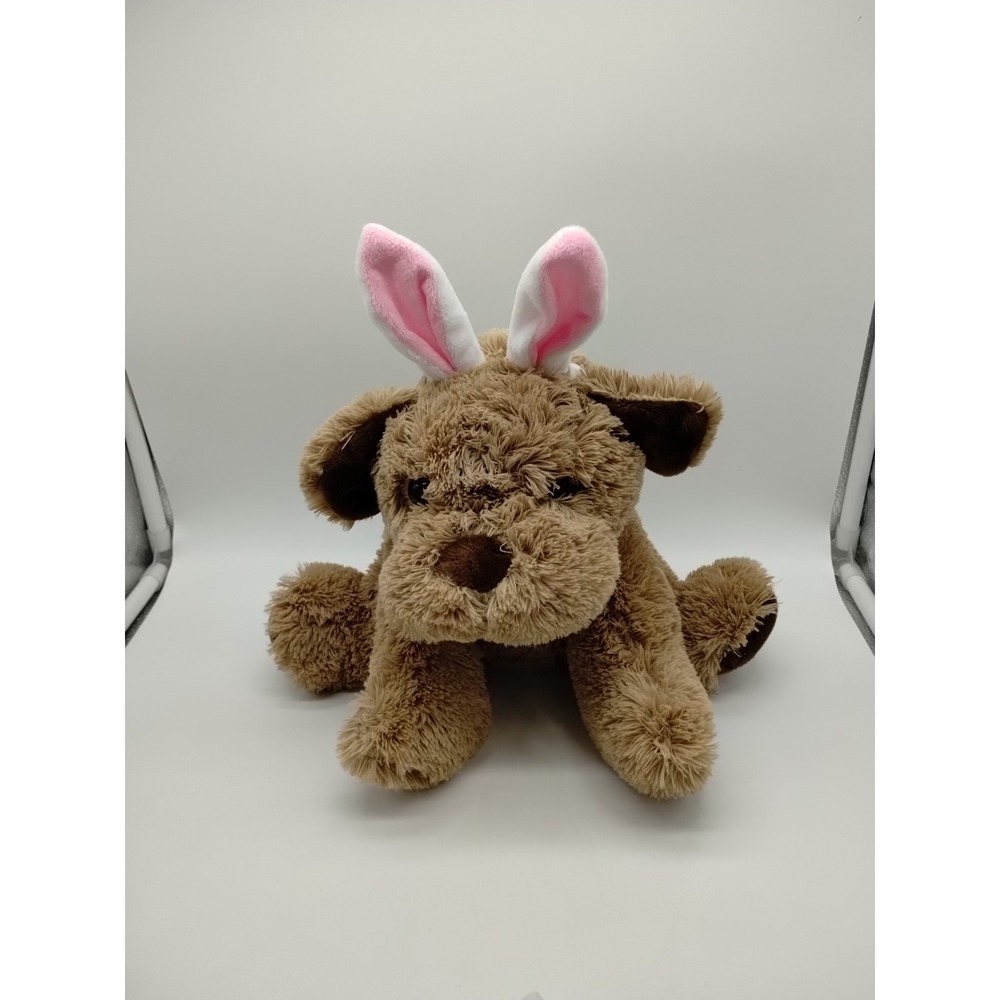 Russell Stover Bunny Dog Plush Cocoa Brown Puppy Stuffed Animal Easter Ears 13"